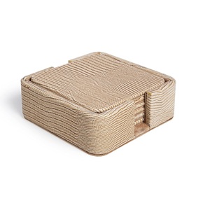 Dessous de verre en cuir de qualité supérieure de luxe faits à la main forme carrée classique haut de gamme décor de salle à manger personnalisé tapis de cuisine pour la maison - Product Image 4