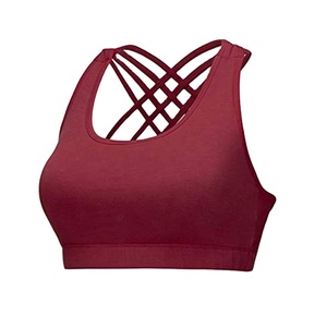 RUNNING GIRL Sujetador deportivo con tiras para mujer Sexy espalda abierta Sujetador de Yoga de soporte medio con copas extraíbles POR BS 2025 - Product Image 3