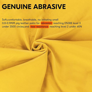 Gants de travail en cuir de chèvre pour hommes, gants de constructeur, gants de construction Gants de jardinage Idéal pour les travailleurs des services publics - Product Image 5