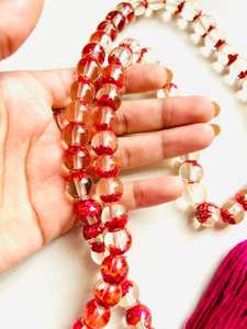 Bracelet de prière musulman de haute qualité, perles colorées en résine et verre, style ange, cadeaux religieux et tasbih décoratif - Product Image 6