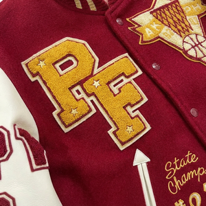 Vêtements de rue Mode personnalisée Hiver Chaud Collage Doublure en softshell Broderie Vestes universitaires Veste de baseball pour hommes - Product Image 5