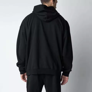 Manufacturer Unisex Hoodie Sweatshirt Side Hidden Pockets No <b>String</b> 450gsm French Terry Boxy Hoodies - Product Image 4