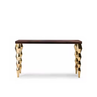 Nouvellement Design Argent Fini Premium Moderne En Métal Console Tables avec Un Design Élégant pour Entrée Décor Salon Couloir Décor
