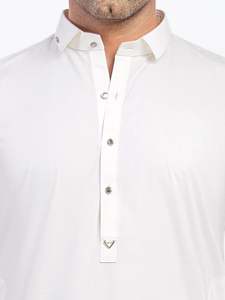 Shalwar Kameez pakistanais pour hommes, classique, décontracté, coupe régulière, lavage facile, tenue musulmane pour un usage quotidien professionnel - Product Image 3