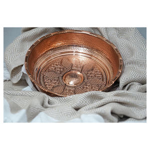 Bol de hammam de la meilleure qualité, fait à la main, en cuivre ottoman, bol de hammam rond, porte-eau, utilisation en salle de bain | - Product Image 2