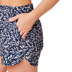 Pantalones cortos cómodos de verano para mujer, pantalones cortos de color liso con estampado de logotipo personalizado para mujer a la venta - Product Image 4