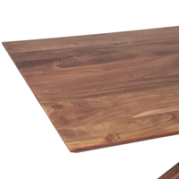 Table à manger extensible et pliable en bois d'acacia massif, style industriel moderne, pour la maison, le bar ou une utilisation en ferme