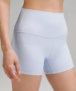 กางเกงขาสั้นออกกำลังกายเล่นยิมเอวสูงของผู้หญิงกางเกงออกกำลังกายเล่นโยคะระบายอากาศได้ดีสีพื้นออกแบบโลโก้ได้ตามต้องการ - Product Image 5