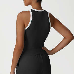 เสื้อกล้ามผู้หญิงยืดและรัดรูปสีบล็อกสำหรับชุดกีฬาลำลอง - Product Image 5