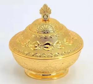 Los artículos más exigentes para la decoración de Ramadán y Eid Fechas y aperitivos metálicos dorados Tazón Nuevo diseño - Product Image 4