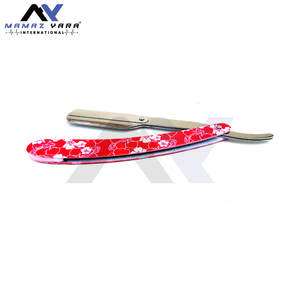 Navajas de Barbero de Acero Inoxidable, Navajas de Afeitar Plegables Profesionales para Salón, Navaja de Afeitar Recta con Bloqueo Giratorio - Product Image 2