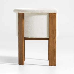 Chaise de salle à manger en bois de style nordique meubles de salle à manger rembourrés en tissu moderne pour hôtel ou salon - Product Image 3