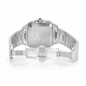 นาฬิกาข้อมือผู้ชายแฟชั่น ประดับเพชรโมอิสซาไนต์ ตัวเรือนสแตนเลสสตีล ระบบควอตซ์ หน้าปัดกระจก - Product Image 5