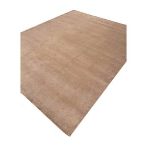 Azalea Beige <b>Brown</b> Hand Knotted <b>Wool</b> Rug Siwl-05 for Home Entryway Living Hallway-Solid Color Puzzle Rectangle Design for Teens - Product Image 2