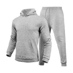 Sweatsuits for Men 2 Piece Hoodie Jogging Tracksuit Custom Printed Solid Eco-Friendly Windproof Regular Fit Tracksuit - Product Image 1