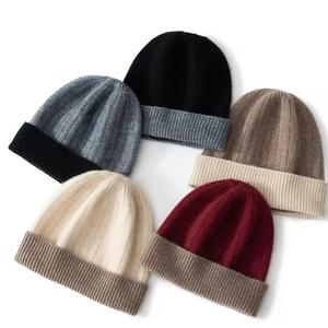 High Quality Custom Label Acrylic Beanie Wholesale <b>Knitted</b> Ribbed Bulk Winter <b>Hat</b> Short Type <b>Men</b> Plain Beanie Unisex custom logo - Product Image 6