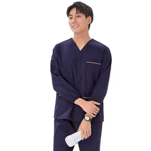 Ensembles de gommage à col en V, uniformes d'hôpital en matériau extensible avec logo personnalisable - Product Image 6