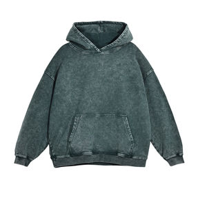 Pull à capuche surdimensionné personnalisé gris élégant pour hommes sweat-shirt lourd pour l'hiver imprimé anti-rétrécissement caractéristique usure quotidienne - Product Image 4