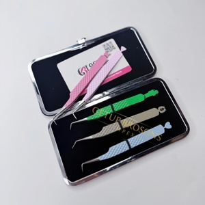 Vente en gros de pinces à cils parfaites GETUP BROSONS IMPEX, revêtement en poudre multiple, antistatique, antimagnétique, pointe lisse - Product Image 4