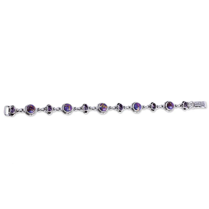 Vente en gros de bracelet à maillons style bohème améthyste violet turquoise Bijoux délicats faits à la main Cadeau en vrac pour elle - Product Image 3