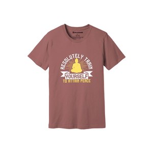 Camiseta de algodón 100% con estampado de temas de Buda, estilo informal, 12 opciones de color, 160-180, colocación de diseño personalizable GSM pesado - Product Image 4