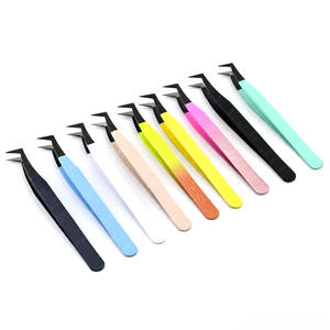 Pince à épiler en fibre tendance pour extensions de cils de volume pince à épiler ergonomique en acier inoxydable x-tip pour grip diamant artiste cils - Product Image 4