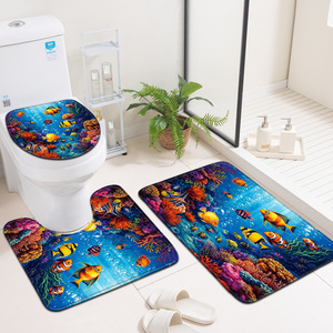Custom Printed Bath <b>Mat</b> <b>Bathroom</b> Rug <b>Set</b> for <b>Bathroom</b> Non-Slip Shower Curtain Bath <b>Mat</b> - Product Image 6