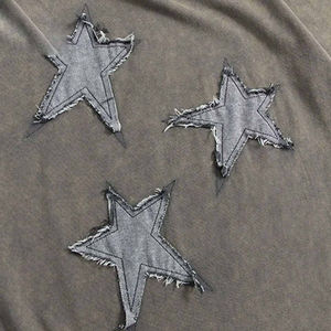 Men Tee Manufacturers Wholesale Custom Heavyweight Cotton Oversized Vintage Patch <b>Towel</b> Embroidery Acid Wash <b>T</b> <b>Shirt</b> for Men - Product Image 3