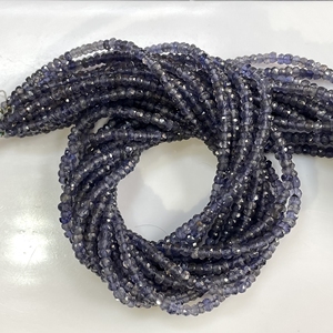 ลูกปัดหินอัญมณีสีฟ้าสำหรับทำเครื่องประดับขายส่ง iolite - Product Image 3