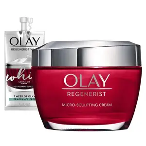 Olay Regenerist Micro-Sculpting Cream、すべての肌タイプのフェイスモイスチャライザー、1.7オンス