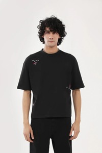 เสื้อยืดเทอร์รี่ผ้าฝ้าย100% โอเวอร์ไซส์ลายโอเวอร์ไซส์สำหรับผู้ชาย - Product Image 4