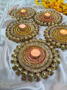 Elegant Intricate Patola Style Rangoli Mat for Diwali Home Decor Traditional Design Ideal for Candle Holders Wedding Centerpiece - Product Image 4