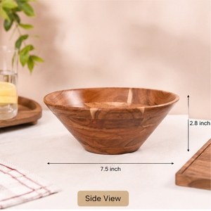 Frutero de Madera de 7.5 Pulgadas de Diámetro, Ecológico, Vista Frontal - Product Image 2