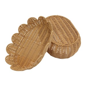 Ensemble de 3 paniers ovales en rotin avec couvercles à clapet, paniers de rangement faits à la main, vente en gros, écologiques, fabriqués au Vietnam - Product Image 4