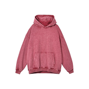 Top tendance hommes 100% coton en détresse sweat à capuche personnalisé lavage à l'acide Style brodé Techniques en gros à la mode pour l'hiver - Product Image 1