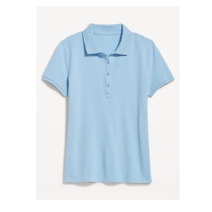 Camiseta de manga corta para mujer, cuello Polo, decoración de botones, Top Color corto de punto de nuevo, camisa Base informal de verano de BD - Product Image 2