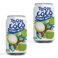 Nieuw Merk Kokoswater Tropicoco 330Ml Aluminium Kan Verse Vietnam Kokossap Drinken In Bulk