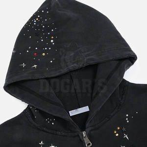 Sweat à capuche confortable et élégant avec des détails brillants, style moderne et décontracté, toucher doux, tenue d'hiver - Product Image 2