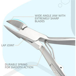 กรรไกรตัดหนังกำพร้าสแตนเลส11ซม. พิมพ์ลายลวดเดี่ยวคีมตัดหนังกำพร้าที่ตัดมุมกล่องมืออาชีพ - Product Image 5