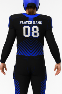 Ensemble de maillot et pantalon de football américain personnalisé pour l'école, durable |   Tenue d'équipe unisexe respirante sublimée pour le lycée - Product Image 3