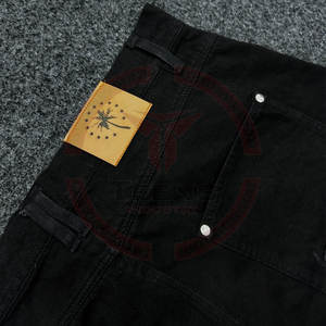 Jeans de Mezclilla para Hombre, Estilo Vintage, Lavado Desgastado, Rectos y Acampanados, Transpirables, de Algodón, para Invierno, Personalizados por el Fabricante - Product Image 3