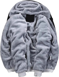 Sudaderas CON CAPUCHA DE Sherpa informales al por mayor en todos los colores Manta con capucha esponjosa para hombre Manta con capucha personalizada de Sherpa personalizable - Product Image 3