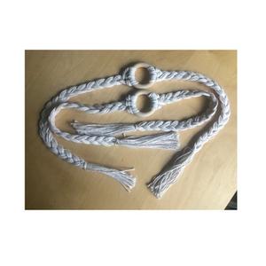 2024 venta al por mayor diseño único cuerda moderna algodón raya cortina Tieback titular más exigente precio superior tamaño de forma de Color personalizado - Product Image 1