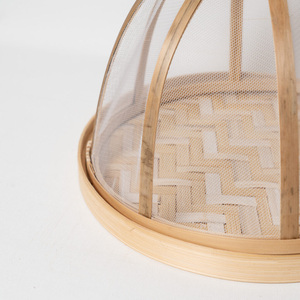 ที่ครอบอาหารทำจากไม้ไผ่แบบทำมือที่ครอบอาหารเต็นท์อาหารทำจากไม้ไผ่เป็นมิตรต่อสิ่งแวดล้อมสำหรับห้องครัวและรับประทานอาหาร - Product Image 3