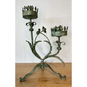 Luxury Art Deco Brass Flower Candelabra Antique Metal Grape Leaf <b>Tea</b> <b>Light</b> Holder Elegant 3-Socket Decorative Candle Stand - Product Image 6