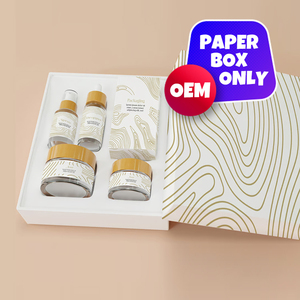 Caja de papel cosmético laminada OEM Costomize para crema hidratante y juego de suero con marca personalizada - Product Image 1