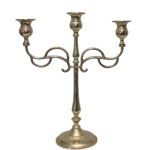Elegant Ornate <b>Candlestick</b> Holder Decorative Gold Finish Metal Candelabra Top Quality Solid <b>Brass</b> 3 Arm Candelabra Lowest Price - Product Image 2