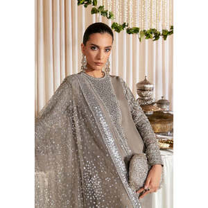HUSSAIN REHAR Salwar Kameez de Seda Hecho a Mano TC-782 'Luna en la Copa Dorada'-LUCENT - Product Image 6