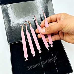Meilleures pinces pour extensions de cils en acier inoxydable, haut de gamme, multi-pièces, stockage, pinces à cils greffées - Product Image 3