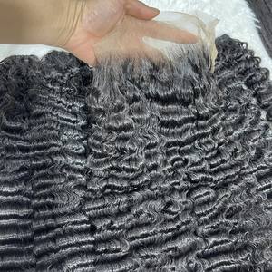 Extensions de cheveux vierges humains de qualité supérieure, cheveux bouclés vietnamiens Remy, bouclés crépus, bouclés profonds, bouclés Jerry, pour femmes noires, tissage de cheveux - Product Image 1